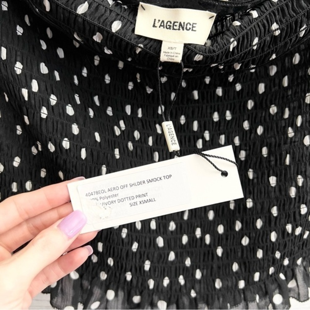L’agence Aero Off the Shoulder Smocked Top - Picture 4 of 11